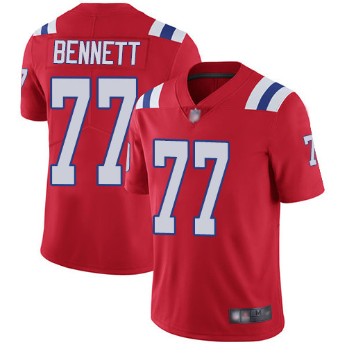 New England Patriots Football 77 Vapor Limited Red Men Michael Bennett Alternate NFL Jersey